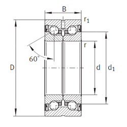 Bearing ZKLN2052-2RS-PE INA