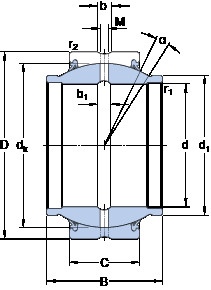 Bearing GEZM 012 ES-2RS SKF