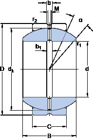 Bearing GEZH 204 ES SKF